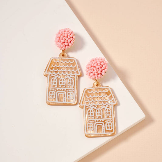 Gingerbread House Earrings