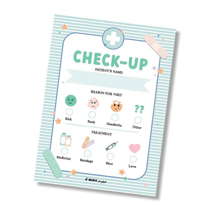 Check-up Pretend Play Notepad