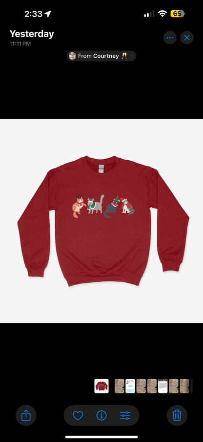 Christmas Cats Sweatshirt