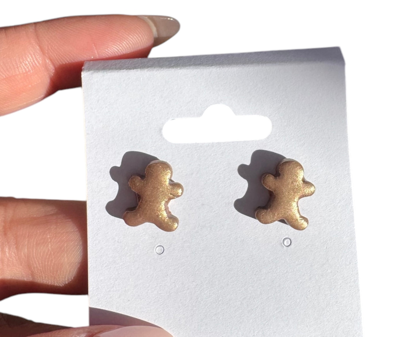 Mini Gingerbread Man Earrings