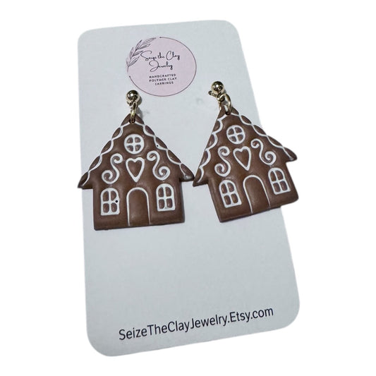 Gingerbread House Earrings