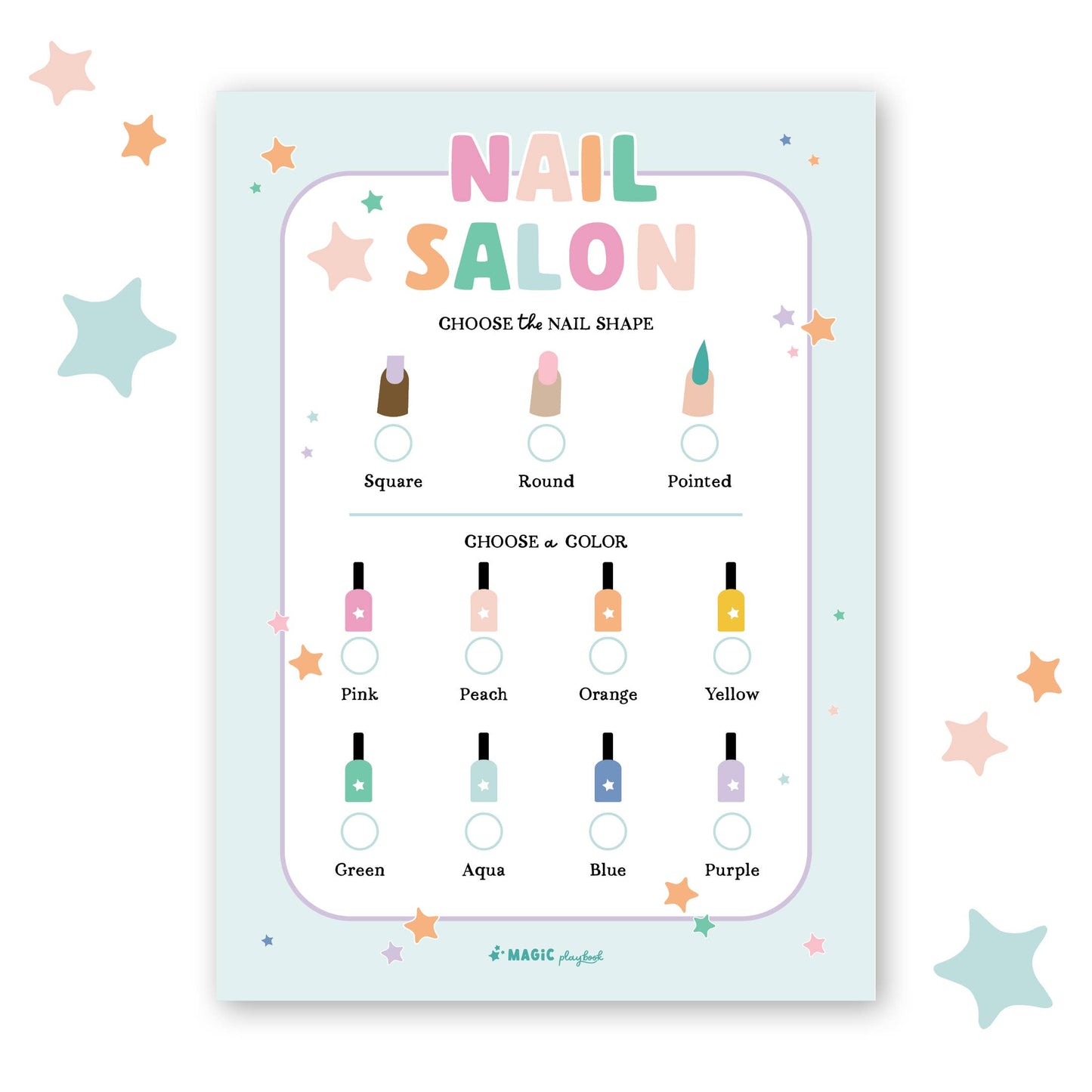 Nail Salon Pretend Play Notepad